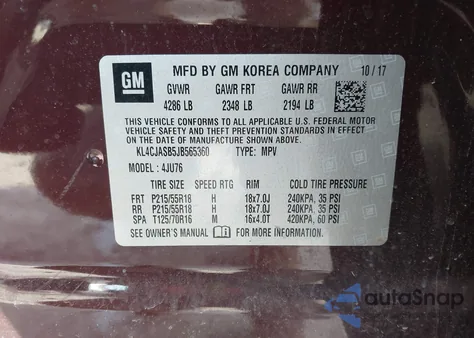 2018 Buick Encore Preferred из США, поврежденный, VIN KL4CJASB5JB565360